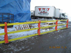 Pedestrian Rail & Smart Post with Weighted Base Pedestrian Rail & Smart Post with Weighted Base